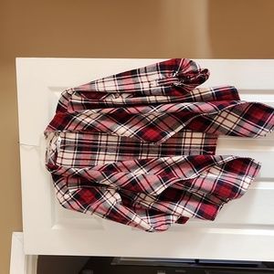 Plaid flannel cover up